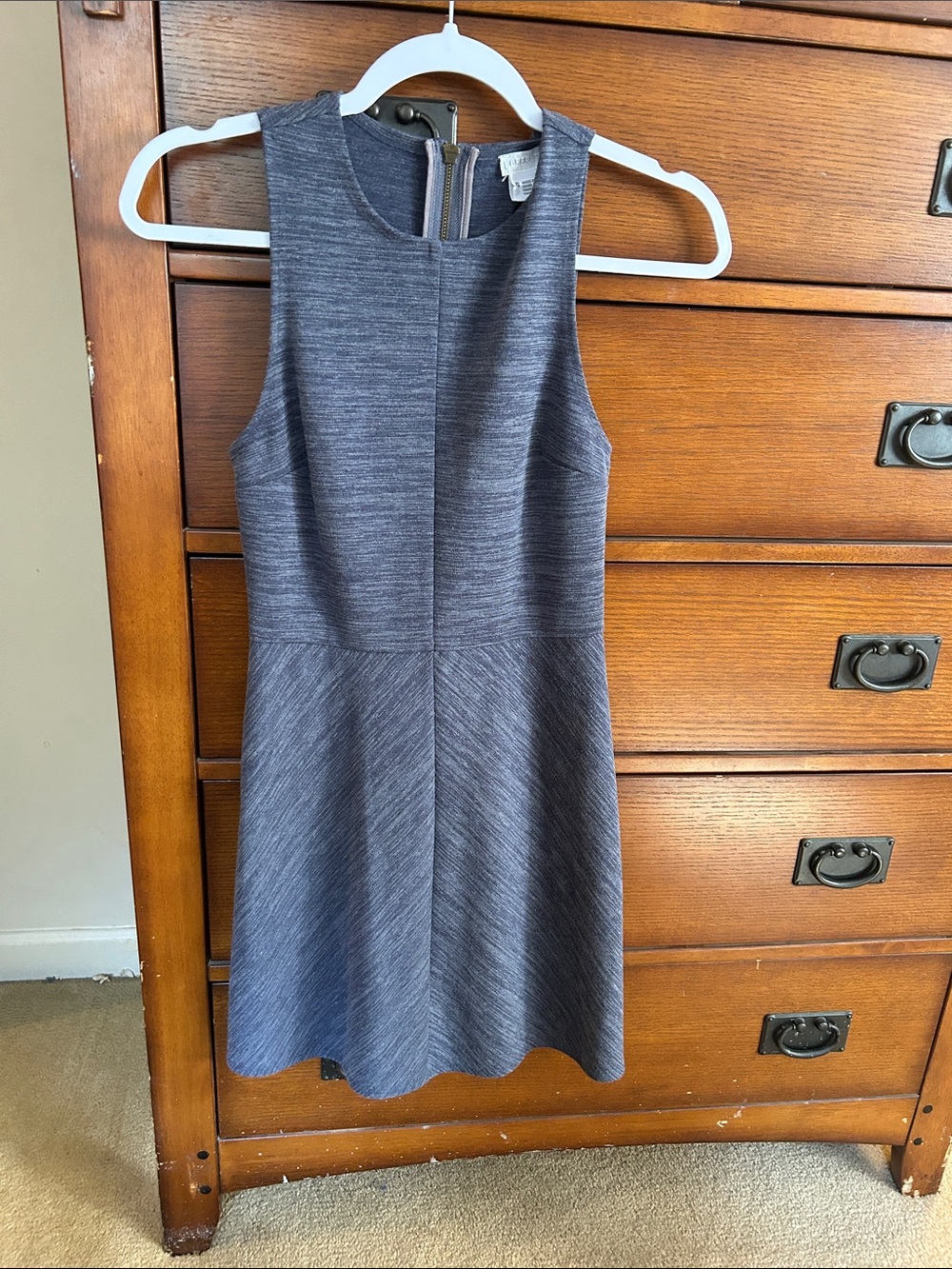 Cooperative Heathered Charcoal Sleeveless Fit & Flare Dress